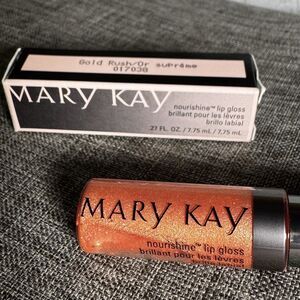 New In Box Mary Kay Nourishine Lip Gloss Gold Rush #017038 Full Size